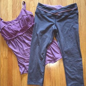 Lululemon Priiti Tank & Wunder Under Crops Set